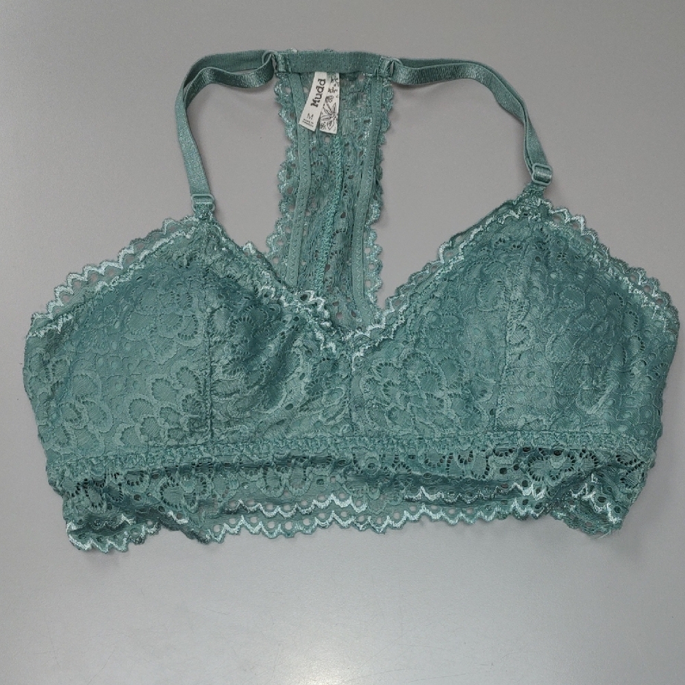 Mudd Lace Bralette in Green